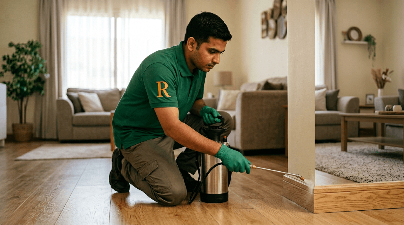 نبتة داخلية خضراء محاطة بهالة واقية — مكافحة الحشرات